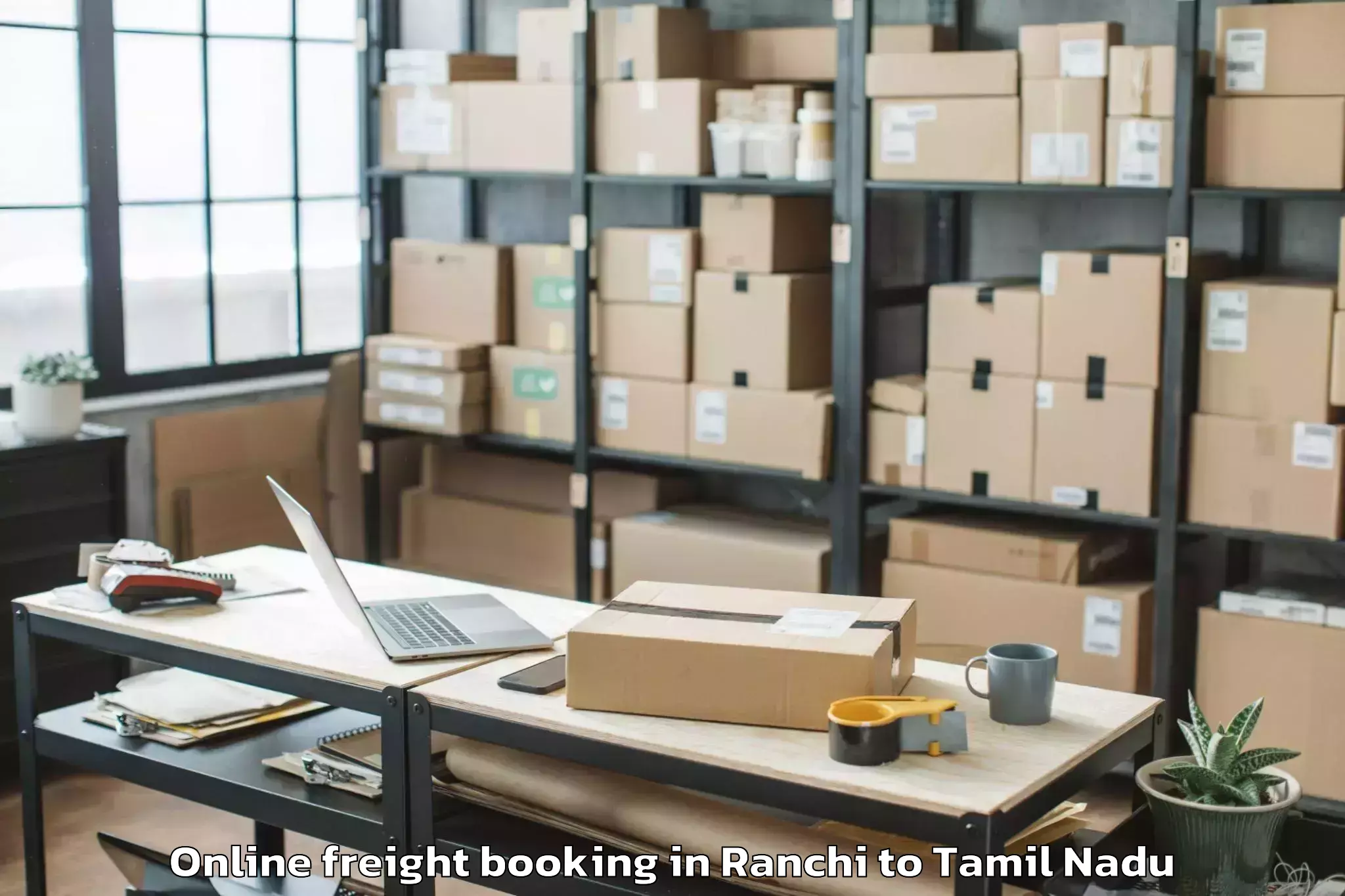 Book Ranchi to Vskvalasai Dindigul Dist Online Freight Booking